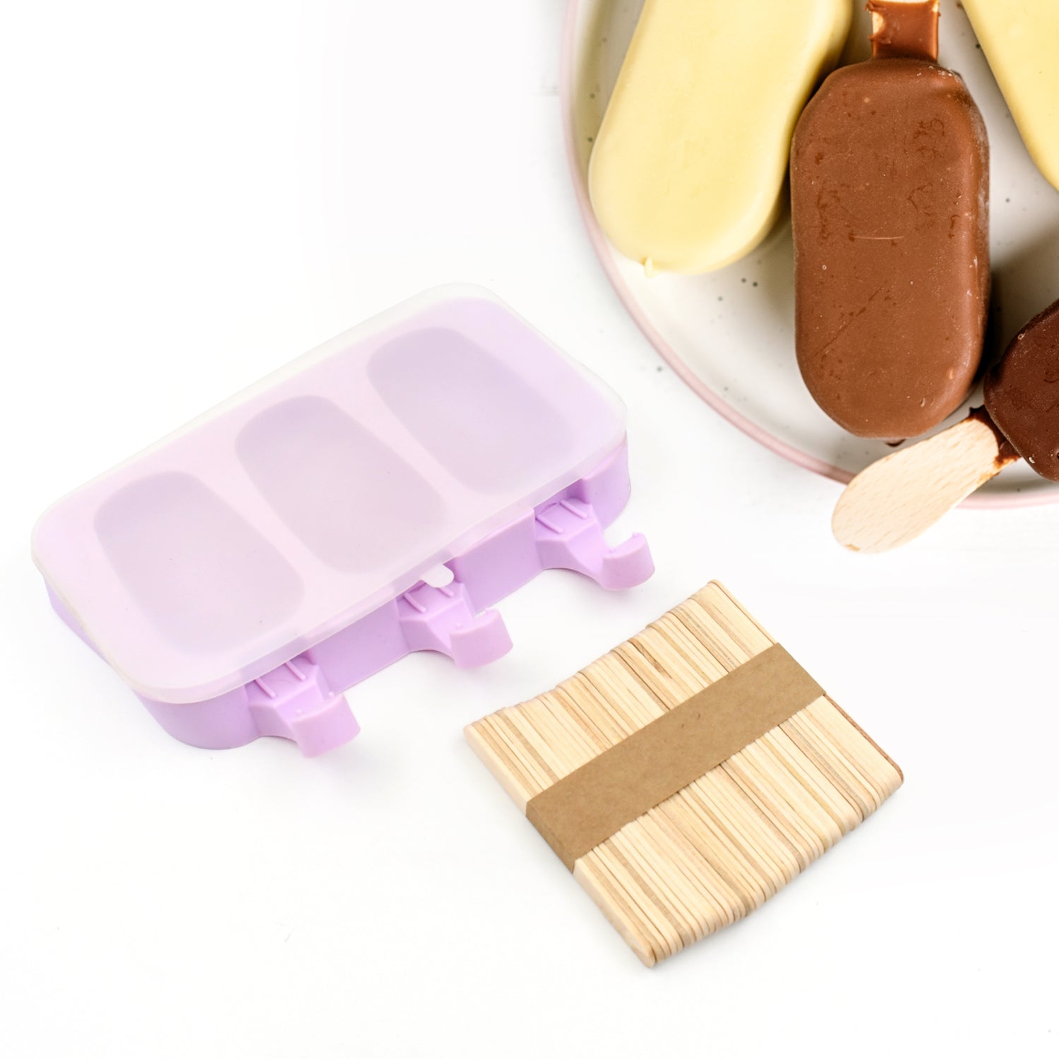 10031 Silicone Popsicle Molds, Ice Pop Maker Molds with Lids and Sticks for Kids DIY Homemade Ice Cream, (With 50 Sticks) 10031 Silicone Popsicle Molds, Ice Pop Maker Molds with Lids and Sticks for Kids DIY Homemade Ice Cream, (With 50 Sticks)